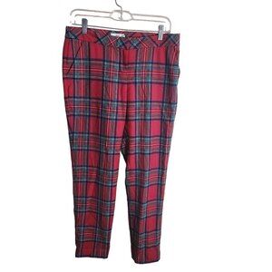 Vineyard Vines Jolly Plaid Cocktail Pants Lighthouse Red Size 4